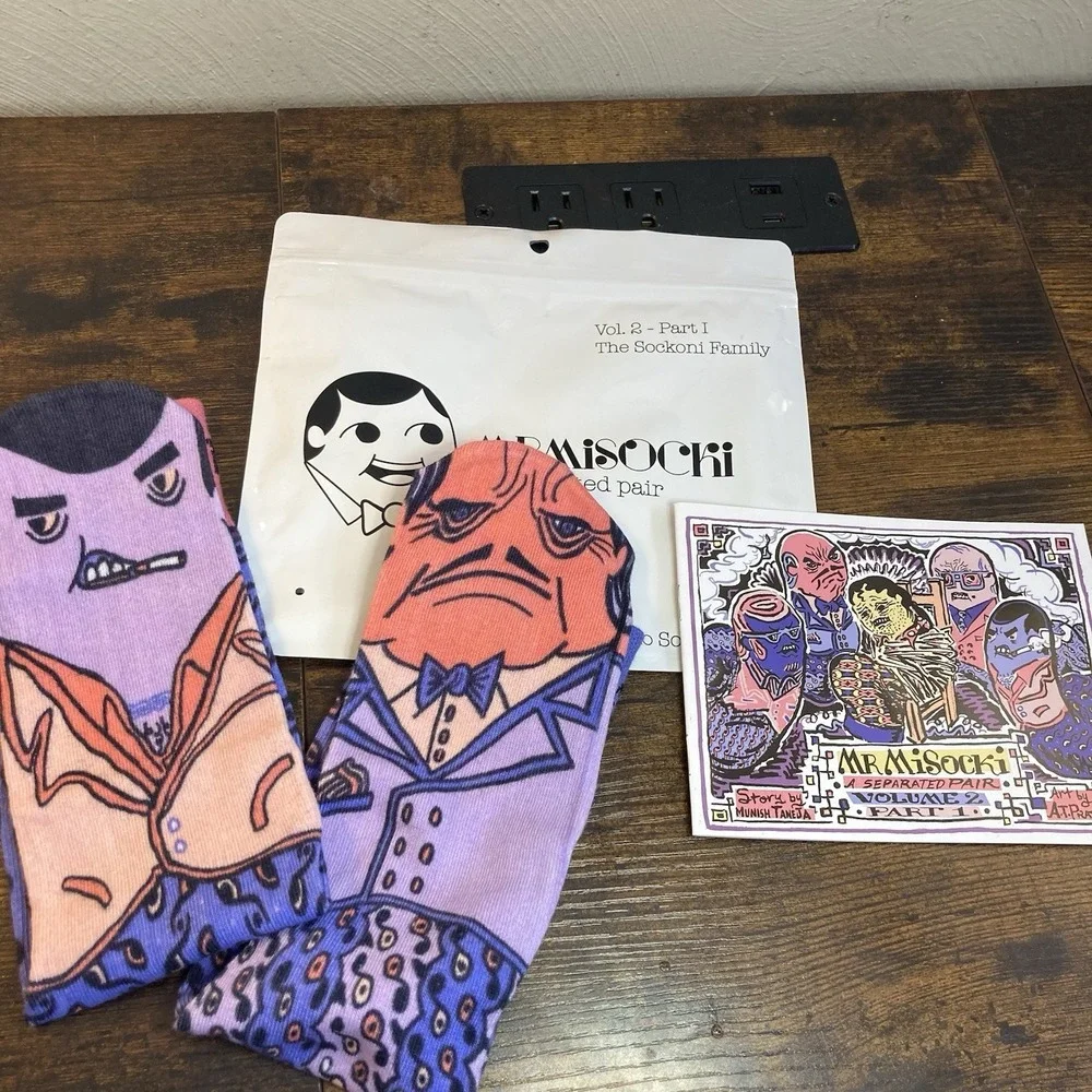 Mr Misocki Socks Tony TwoToes & Leftie Socks Volume OSFM Sockoni Family‎